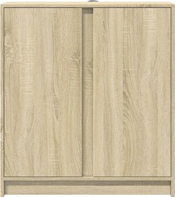 vidaXL Ντουλάπι με Φώτα LED Sonoma Δρυς 77x34x85εκ Επεξεργασμένο Ξύλο