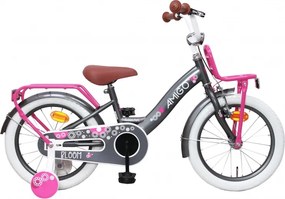 Bloom 16 Inch 24 cm Girls Coaster Brake Grey
