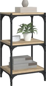 vidaXL Βιβλιοθήκη Sonoma Δρυς 40x33x70,5 εκ. Επεξεργ. Ξύλο &amp; Ατσάλι