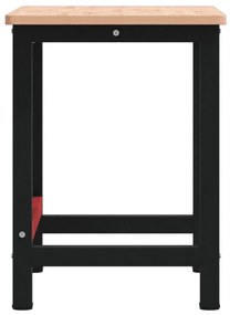 vidaXL Πάγκος Εργασίας Ορθογώνιος 100x60x81,5 εκ. από Μασίφ Ξύλο Οξιάς