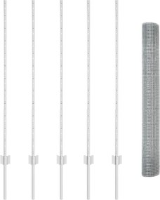 vidaXL Τεντώτο με στήριγμα Ασημί 1,2 x 10 m Ατσάλι