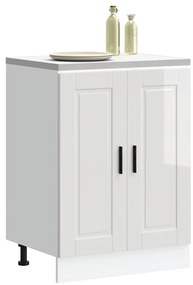 vidaXL ντουλάπι βάσης κουζίνας Porto Λευκό Υψηλής στιλπνότητας