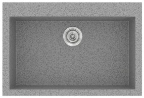 Sanitec Classic 338 Granite Grey Ένθετος Νεροχύτης 70cm