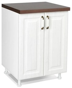 Floor Kitchen Cabinet RUSTIC D60 White 60x55x82 εκ.