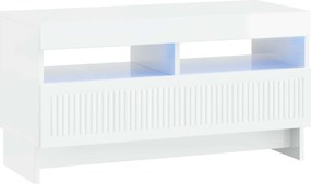 vidaXL 5 Τεμάχια LED Τηλεοπτικού Ντουλαπιού Γυαλιστερό Λευκό