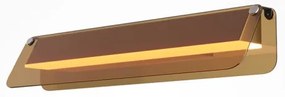 Απλίκα Φωτιστικό Τοίχου LED 10W 43cm Γυαλί Flat Maytoni-MOD296WL-L10BC3K-Μαύρο - Χάλκινο MOD296WL-L10BC3K