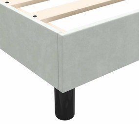 Box Spring κρεβάτι με στρώμα ανοιχτό γκρι 80x220 cm Βελούδινο 3317883