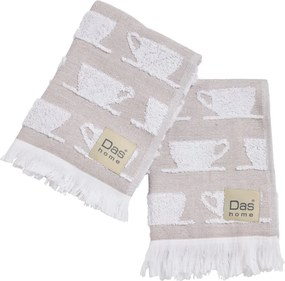 Ποτηρόπανα (Σετ 2τμχ) Das Home 0902 Brown