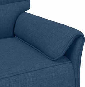 vidaXL Σετ Καναπέ 2 τμχ. Μπλε Ύφασμα