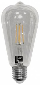 Adeleq Led Λάμπα Cog Αβοκάντο St64 Φ64 Διάφανο Ε27 6W Θερμό 13-27646600