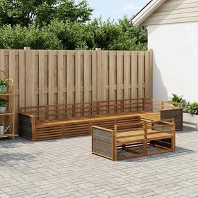 vidaXL Σειρά Καναπέ Εξωτερικού 8 pcs Φυσικό