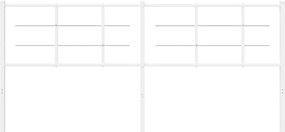 vidaXL Ανταλλακτικό κεφαλάρι Λευκό 200 εκ. Μεταλλικό