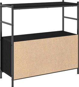 vidaXL Ράφι Βιβλίων Μαύρη δρυς 80 x 30 x 78.5 εκ Επεξεργασμένο ξύλο