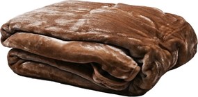 Κουβέρτα μινκ σε χρώμα καφέ 220x230