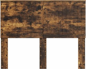 vidaXL Κεφαλάρι με κεφαλάρι Καπνιστό Δρύς 135 cm Επεξεργασμένο ξύλο
