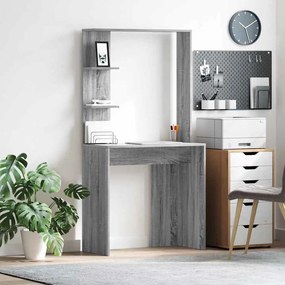vidaXL Γραφείο Γκρι sonoma 78.5 x 37 x 154.5 εκ Επεξεργασμένο ξύλο