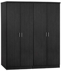 Ντουλάπα JENNA Τετράφυλλη Zebrano 160x42x181 εκ. 160x42x181 εκ.