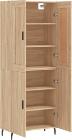 vidaXL Ντουλάπι Sonoma δρυς 69,5 x 34 x 180 εκ. από Επεξεργασμένο Ξύλο