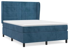 ΚΡΕΒΑΤΙ BOXSPRING ΜΕ ΣΤΡΩΜΑ ΣΚΟΥΡΟ ΜΠΛΕ 140X200 ΕΚ. ΒΕΛΟΥΔΙΝΟ 3129217