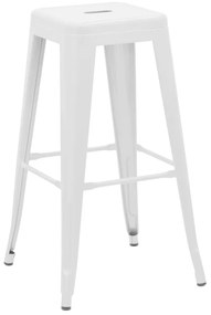 Σκαμπό μπαρ Utopia pakoworld λευκό μέταλλο 42x42x76εκ