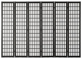 VEVOR Room Divider Japanese Wall Divider 4 Pane for Room Separation (Black)