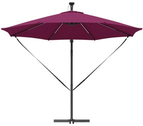 vidaXL Ομπρέλα Cantilever Banana Μπορντό 294 x 294 x 248 cm