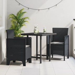 vidaXL Καρέκλες Κήπου με Μαξιλάρια 2 pcs Ανθρακί 53 x 49 x 85 εκ.