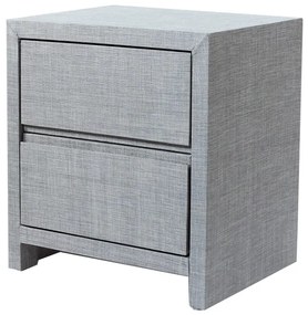 Artekko Shaukke Ξύλινο Μασίφ Γκρι Κομοδίνο (50x40x55)cm Artekko 784-0021