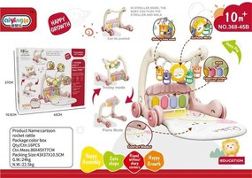 Βρεφικό γυμναστήριο &amp; στράτα - 2in1 - 368-45B - 215344 - Pink