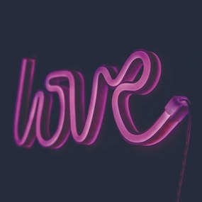 LOVE, 118 NEON LED ΛΑΜΠΑΚΙΑ ΜΕ ΜΠΑΤΑΡΙΑ (3xAA)/USB, ΡΟΖ, IP20, 35.5x2x13cm - X041187322