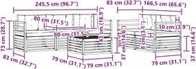 vidaXL Σειρά Καναπέ Εξωτερικού 6 pcs Άσπρο και Ανθρακί