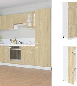 VidaXL Ντουλάπι Ψυγείου "Lyon" Sonoma Δρυς 60x57x207 εκ. από Τεχνητό Ξύλο