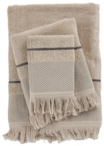 Σετ Πετσέτες 3τμχ Βαμβακερές Best 0842 Taupe Das Home