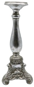 Κηροπήγιο Gabi 020789 D12xH32cm Silver Polyresin