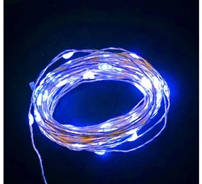 Λαμπάκια 100 Micro LED με Πρόγραμμα και Σταθερά Ασημί Σύρμα Μπλε IP44 30-149 Lumen-30-149-Ασημί 30-149