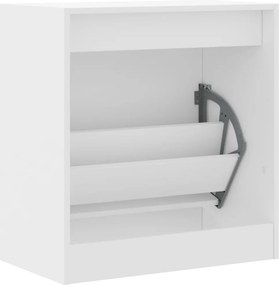 vidaXL Παπουτσοθήκη Λευκή 60x34x63,5 εκ. από Επεξεργασμένο Ξύλο