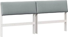 vidaXL Ταπετσαρισμένο κεφαλάρι Ανοιχτό γκρι 180 cm