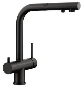 Blanco Fontas-S II Black Matte Μπαταρία Κουζίνας Με Αποσπώμενο Ρουξούνι