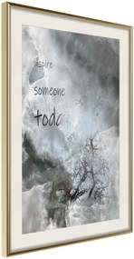 Αφίσα - Inspire Someone - 30x45 - Χρυσό - Με πασπαρτού