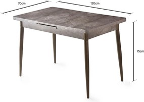 Τραπέζι Επεκτεινόμενο Mink AY 120x70x75