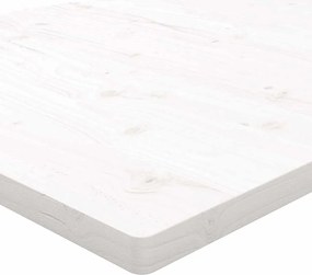 vidaXL Επιφάνεια Τραπεζιού Ορθογ. Λευκή 110x60x2,5 εκ. από Μασίφ Πεύκο