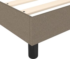 vidaXL Κρεβάτι Boxspring με Στρώμα Taupe 90x190 εκ.Υφασμάτινο