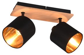 Σποτ Ράγα Δίφωτη 2xE14 Μαύρο Trio Lighting Tommy R81332030