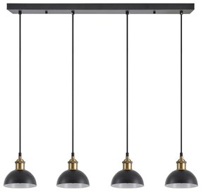 SE21-BR-10-4BL-MS3 MAGNUM BRONZE Black Metal Shade Pendant+