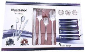 Σετ μαχαιροπήρουνων Bohmann BH 7124MR, Κουτί, Ανοξείδωτο, 24 τμχ, Inox
