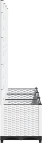 vidaXL Γλάστρα Κήπου Λευκό 120 x 40 x 136 cm