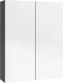 vidaXL Ντουλάπι Μπάνιου με Καθρέφτη Γκρι 60 x 15 x 75 εκ. από MDF
