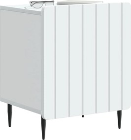 vidaXL Κομοδίνο Λευκό 43 x 34,5 x 52 εκ Επεξεργασμένο Ξύλο
