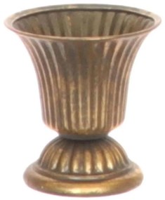 Βάζο Με Πόδι 012.862245021 9x9,5cm Μεταλλικό Antique Gold Metal