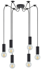 Φωτιστικό Οροφής Adept Tube 77-8477 45x45x300cm 6xE27 60W Black Homelighting